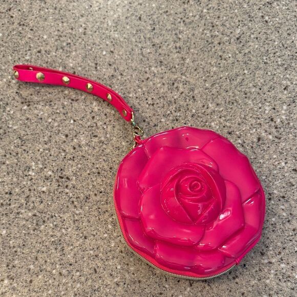 Betsey Johnson Pink Rose Clutch - Picture 2 of 8